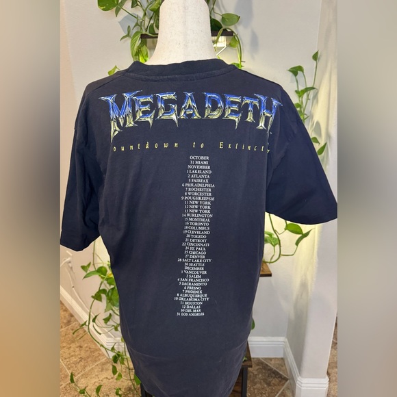 Vintage Authentic Megadeth Countdown to Extinction 1992 Tour Graphic T-Shirt - Picture 2 of 6